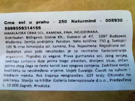 Crna sol u prahu 250 g